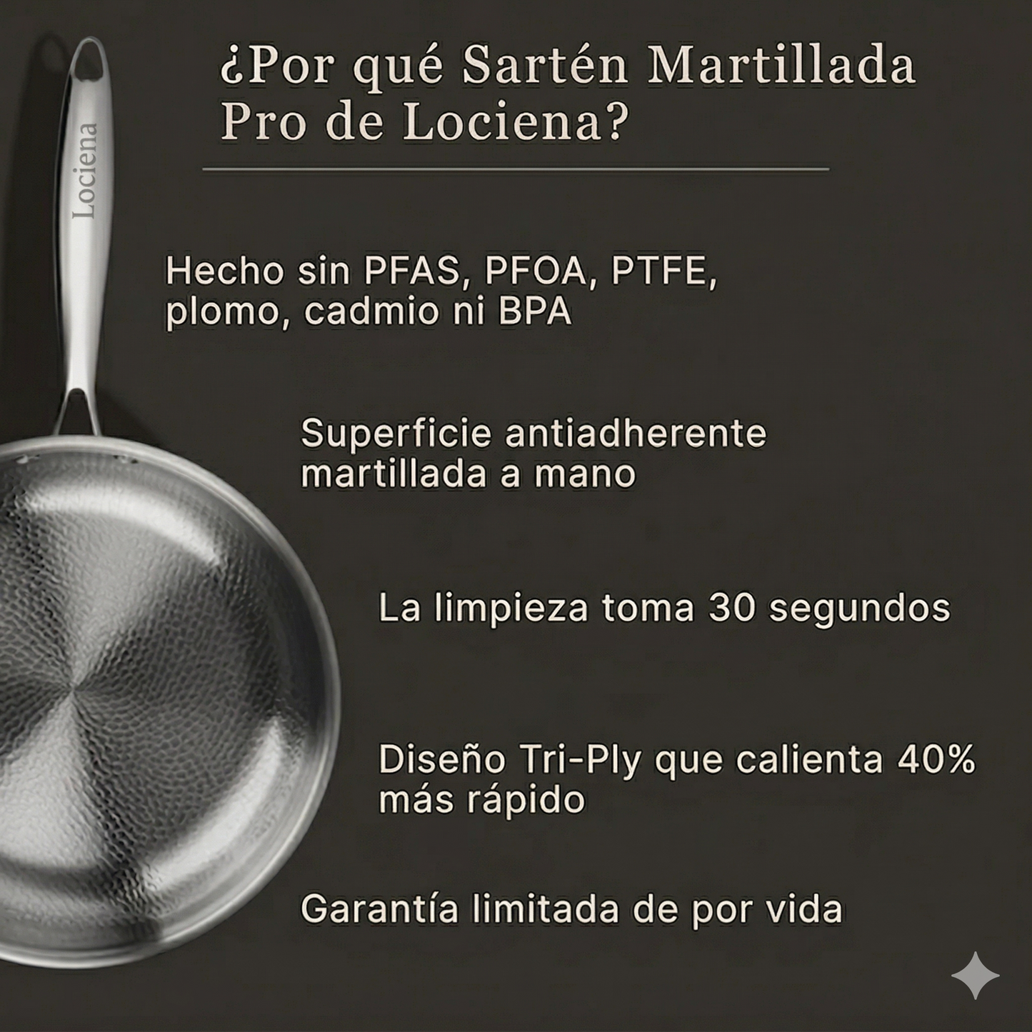 Sartén Martillada Pro de Titanio