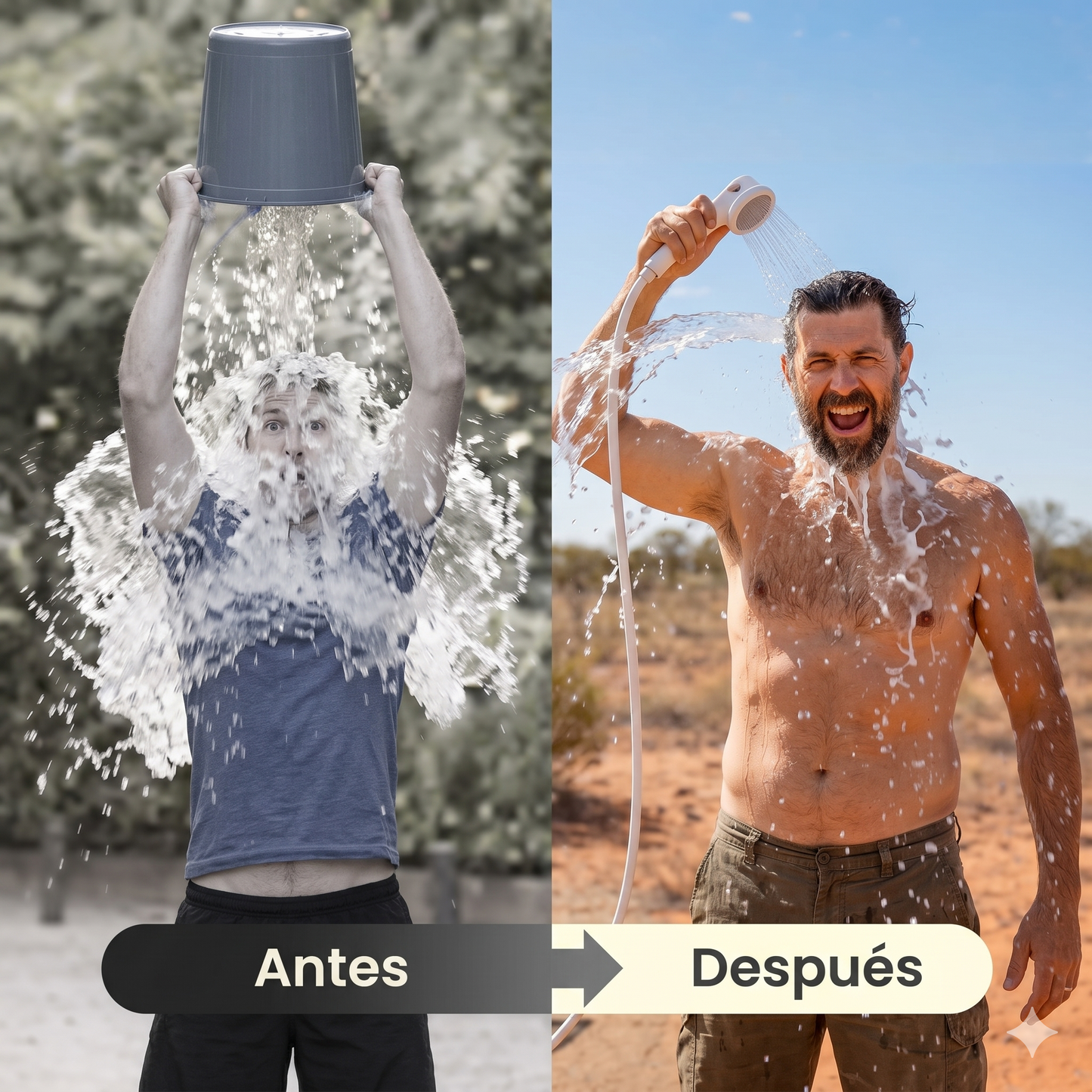 Bomba de agua portátil: Kit con manguera y boquilla