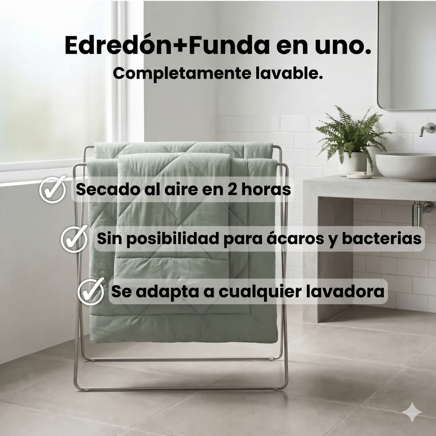 Lociena® Manta – El Edredón 2 en 1 de secado rápido que hace innecesaria la ropa de cama.